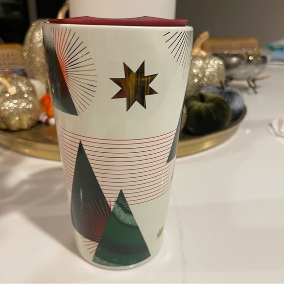 Starbucks Christmas TreeStar Holiday 2020 Double Wall Ceramic Tumbler Mug 12 Cup - Picture 10 of 11